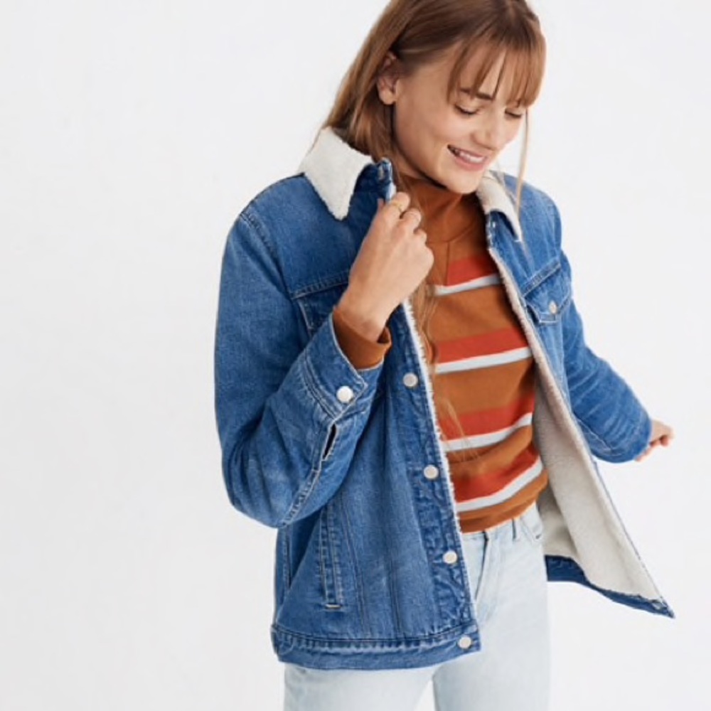 Madewell Sherpa Lined Denim Jacket